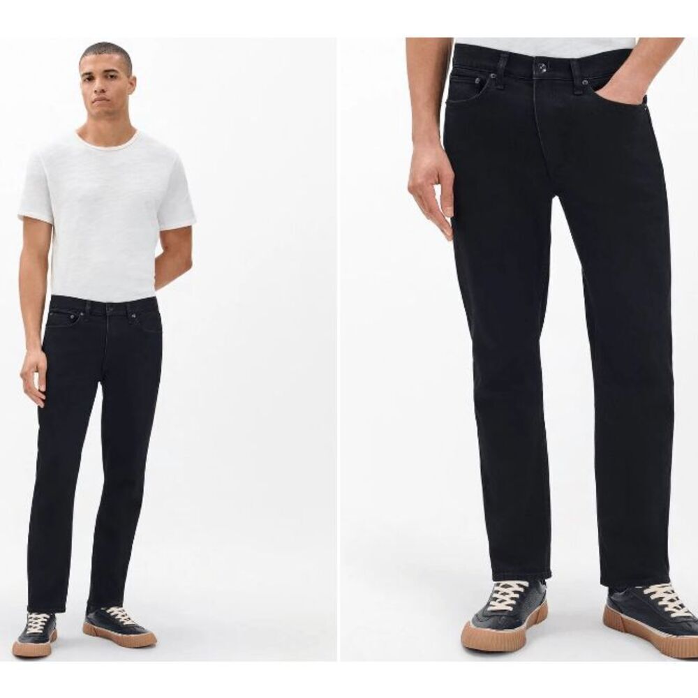 Rag & Bone Standard Issue Fit 1 Skinny Leg Black Jeans Men's Size 33